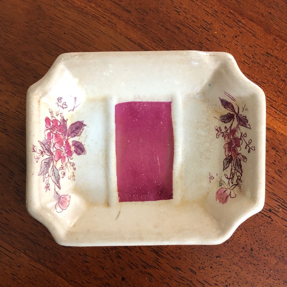 Antique Ironstone Soap Dish